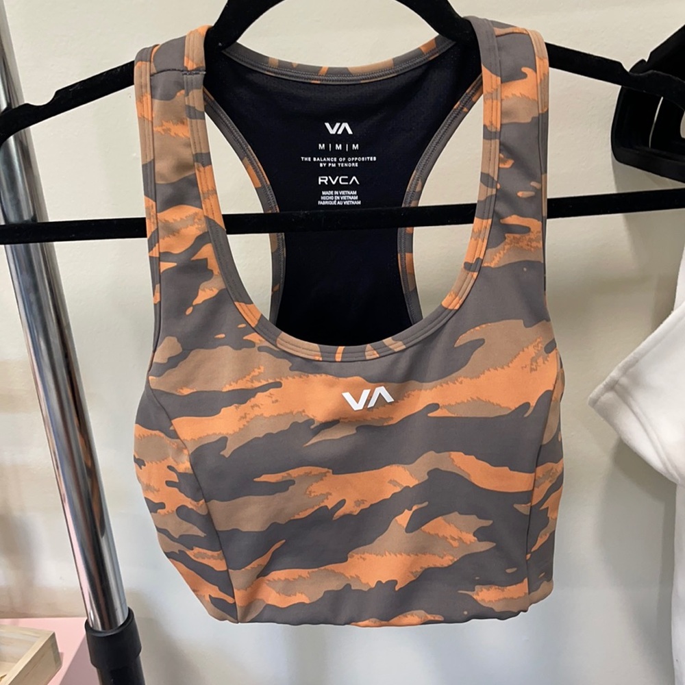 RVCA camo sports bra